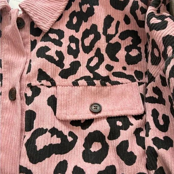 NWT Sweet 3 Boutique Leopard Corduroy Shacket - Picture 11 of 13